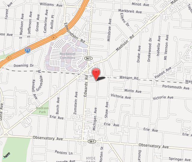 Location Map: 3651 Michigan Avenue Cincinnati, OH 45208